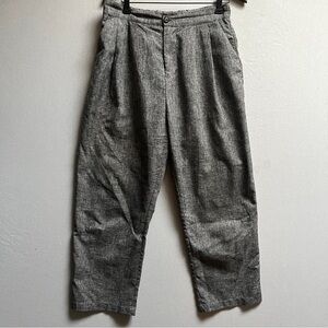 Justin Cassin Salt and pepper weave Pleated Trousers Pants Sz 33